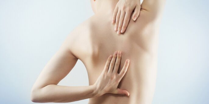 pain between shoulder blades with thoracic osteochondrosis